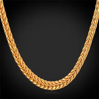 Men Necklace 4MM 55CM 22" Foxtail Franco Chains Trendy Gold Color Necklaces For Men Jewelry N850
Men Necklace 4MM 55CM 22" Foxtail Franco Chains Trendy Gold Color Necklaces For Men Jewelry N850