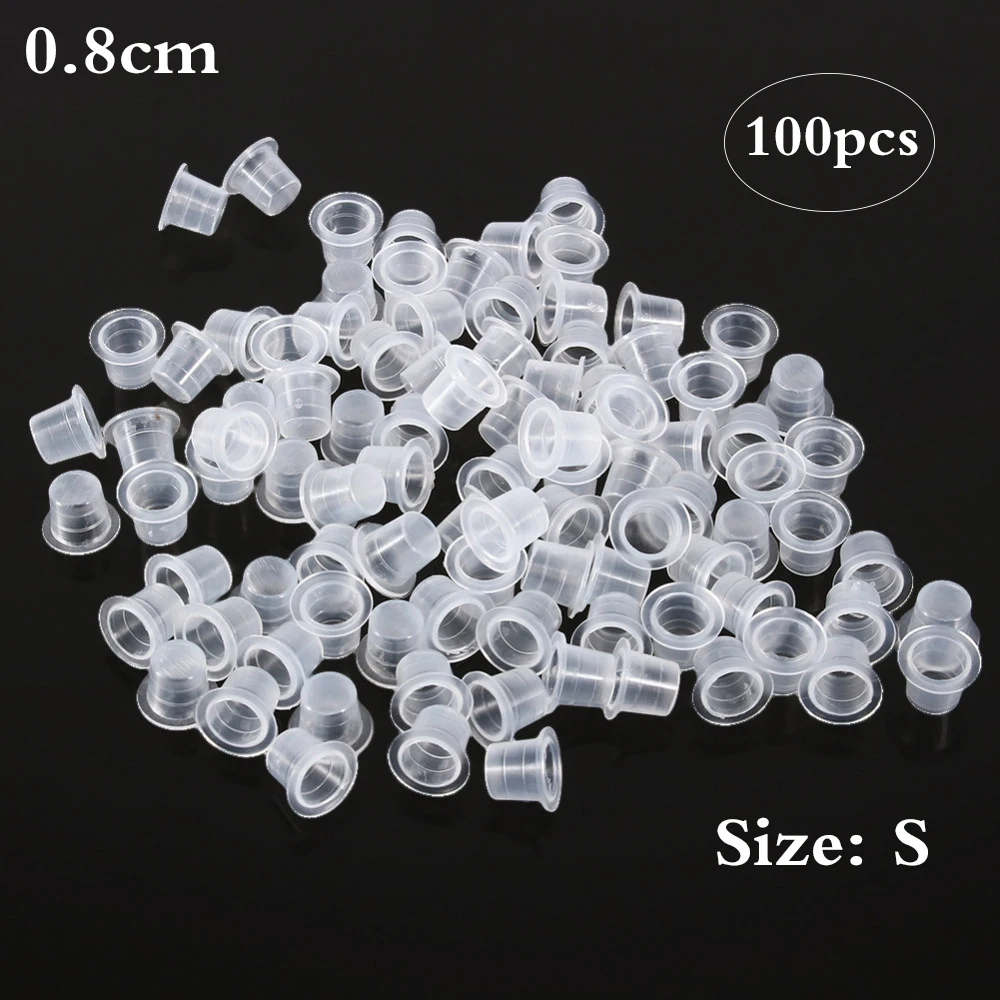 100Pcs 8mm Small Size Tattoo Plastic Tattoo Ink Cups Permanent Makeup Pigment Container Caps Disposable Holder Tattoo Accessory
100Pcs 8mm Small Size Tattoo Plastic Tattoo Ink Cups Permanent Makeup Pigment Container Caps Disposable Holder Tattoo Accessory