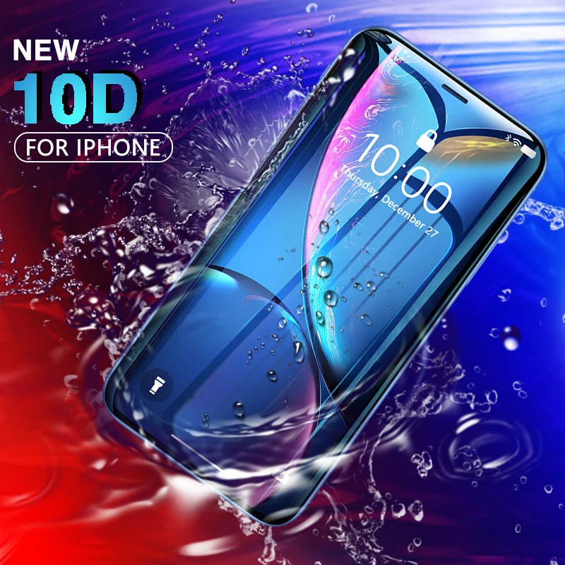 For IPhone X Glass Full Cover 10D 9H Tempered Screen Protector for Apple IPhone X XR XS MAX 7 8 6 6s Plus Glass Film Protector
For IPhone X Glass Full Cover 10D 9H Tempered Screen Protector for Apple IPhone X XR XS MAX 7 8 6 6s Plus Glass Film Protector