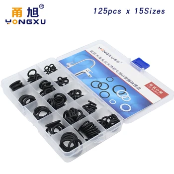 125pcs NBR O Rings Rubber Rotary Faucet Washer Sealing O-rings Assortment Nitrile O ring Seal Kit Swing Water-tap Gasket Set Box
125pcs NBR O Rings Rubber Rotary Faucet Washer Sealing O-rings Assortment Nitrile O ring Seal Kit Swing Water-tap Gasket Set Box