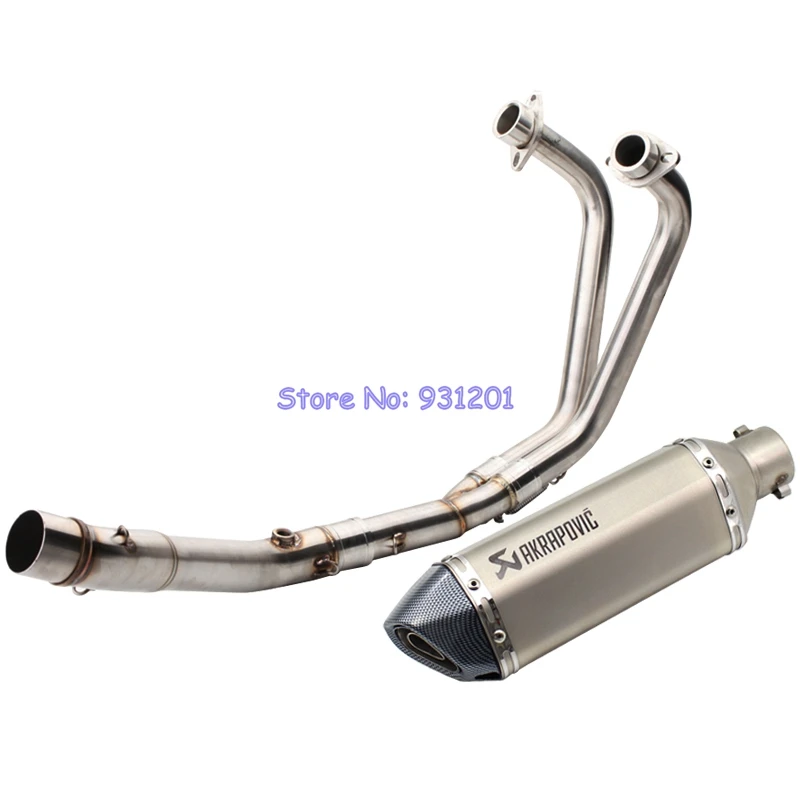For Yamaha YZF R3 R25 MT-03 Motorcycle Akrapovic Exhaust Muffler Full System Front Headers Link Pipe Escape Moto (2014-2018)
For Yamaha YZF R3 R25 MT-03 Motorcycle Akrapovic Exhaust Muffler Full System Front Headers Link Pipe Escape Moto (2014-2018)