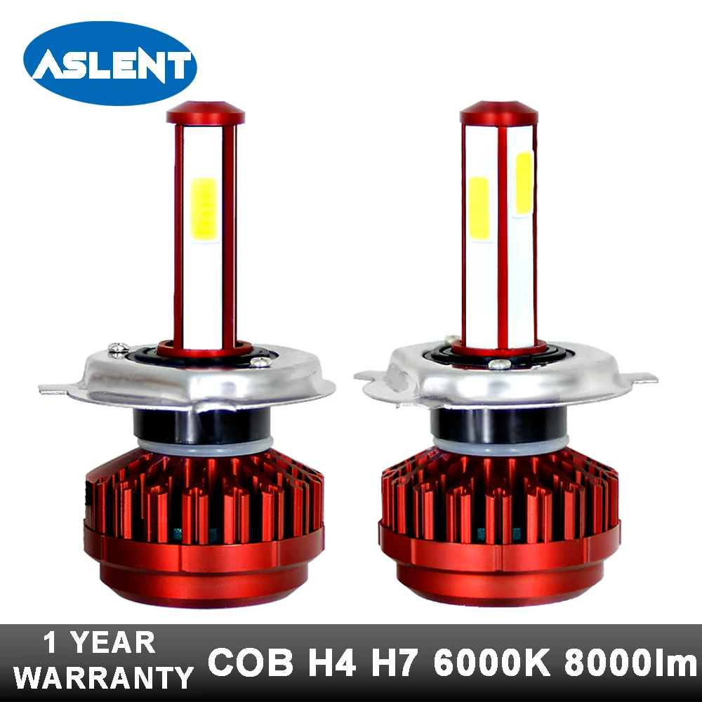 

Aslent 80W COB Chips H4 H7 LED Canbus Error Free Car Headlight Bulbs H11 9005 9006 8000lm 6000K Auto Headlamp Fog Light 12v 24v