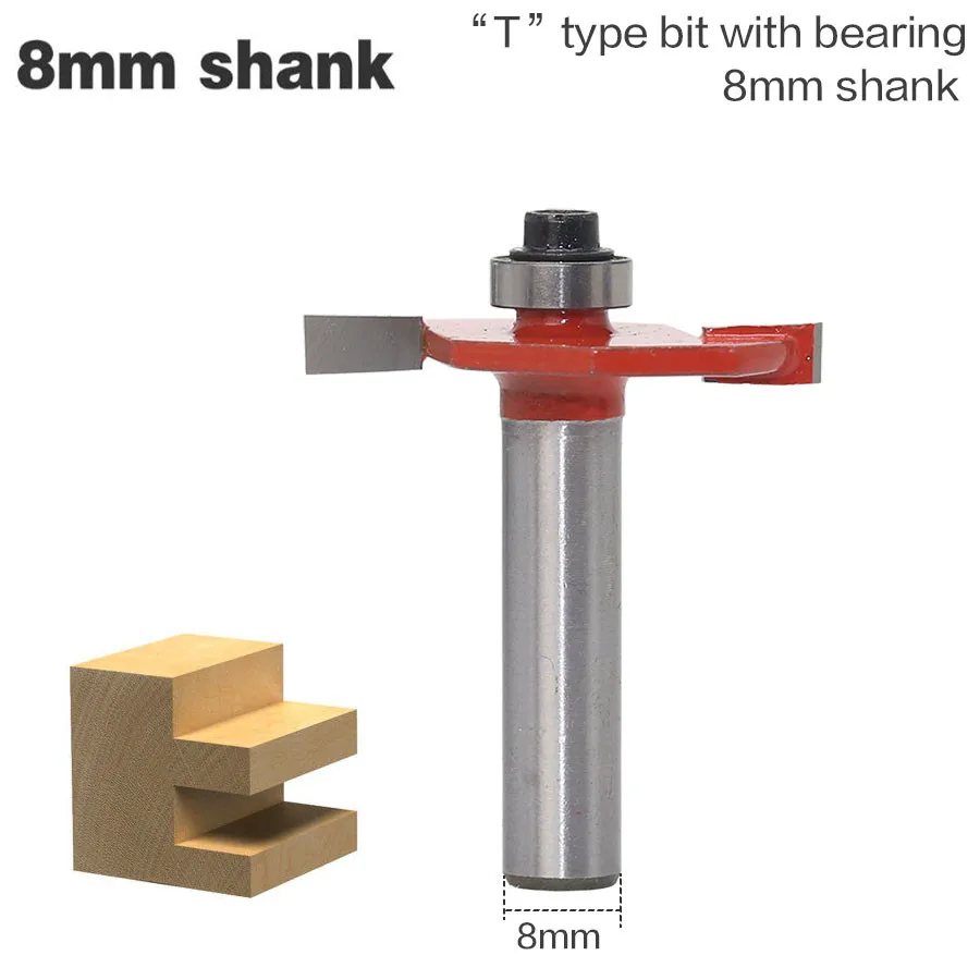1pc 8mm Shank 1/4" Height X 3/8" Depth T Slot Wood Router Bit With Top Bearing C3 Carbide Woodworking Milling Cutter
1pc 8mm Shank 1/4" Height X 3/8" Depth T Slot Wood Router Bit With Top Bearing C3 Carbide Woodworking Milling Cutter