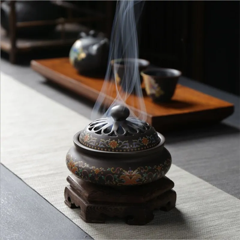 Ceramic Incense Burner Crafts Ornaments Backflow Aromatherapy Furnace Creative Home Room Incense Stick Incense Road Enamel New
Ceramic Incense Burner Crafts Ornaments Backflow Aromatherapy Furnace Creative Home Room Incense Stick Incense Road Enamel New