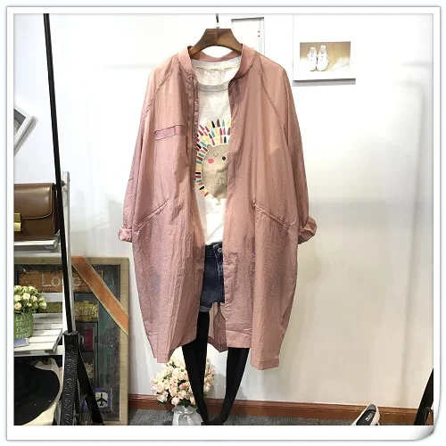 Hot Sale Fashion 2018 New Summer Loose Thin Coat Women Long Trench Coat Sun Protection Clothing 
Hot Sale Fashion 2018 New Summer Loose Thin Coat Women Long Trench Coat Sun Protection Clothing