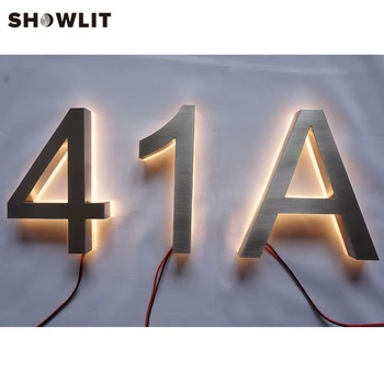 Stainless Steel Lighting House Number Sign LED Backlit House Address Number Sign Custom Available
Stainless Steel Lighting House Number Sign LED Backlit House Address Number Sign Custom Available
