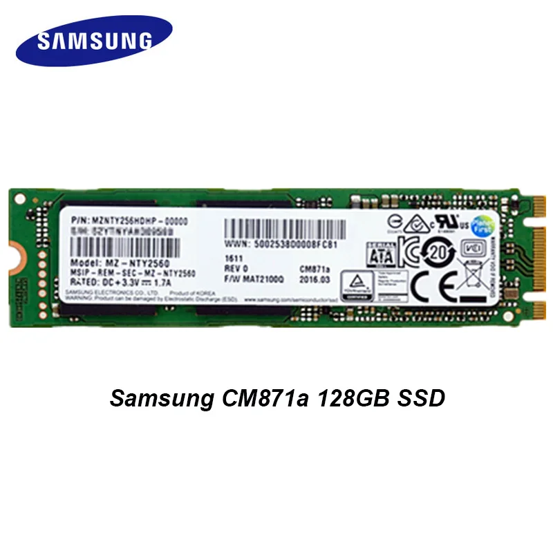 Samsung Original CM871a 128GB M.2 Internal SSD For Laptop Or Desktop PC Solid State Drive Without Retail Packaging 
Samsung Original CM871a 128GB M.2 Internal SSD For Laptop Or Desktop PC Solid State Drive Without Retail Packaging