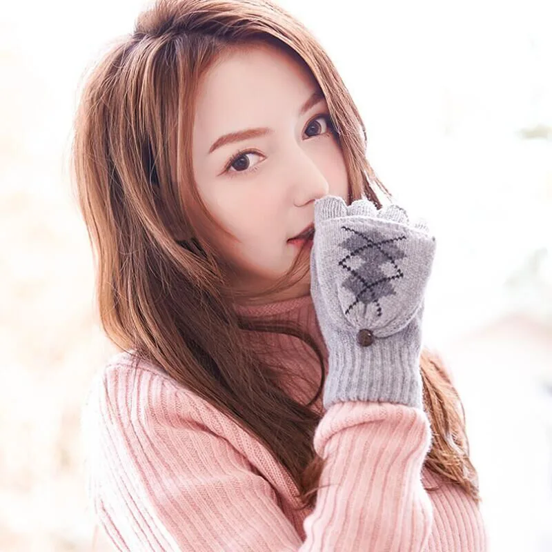 Winter Warm Exposed Finger Mittens Knitted Warm Flip Half Finger Gloves Men Women Work Thick Wool Student Fingerless Gloves
Winter Warm Exposed Finger Mittens Knitted Warm Flip Half Finger Gloves Men Women Work Thick Wool Student Fingerless Gloves