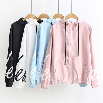 2020 Spring Autumn New Women Jacket Fashion Long Sleeves Thin Sunscreen Windbreaker Women Hooded Jacket Casual Ladies Outerwear
2020 Spring Autumn New Women Jacket Fashion Long Sleeves Thin Sunscreen Windbreaker Women Hooded Jacket Casual Ladies Outerwear