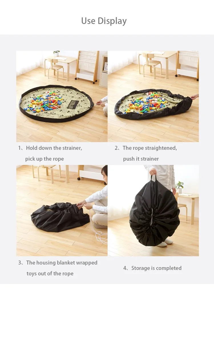 משטח פעילות מתקפל לתינוקות - מזרן עגול מתוחם משטח פעילות מתקפל לתינוקות - מזרן עגול מתוחם