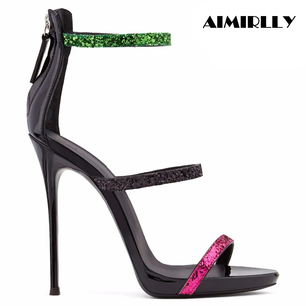 

Sexy Women Peep Toe Ankle Strap Decorate High Heel Sandals Shoes Large Size Customs Shoes Wholesale US Size 13 14 15