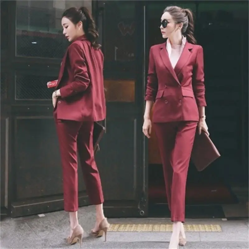 Women Pant Suits New Casual suit female British style temperament lady small suit + nine pants two suit Ladies Office Set
Women Pant Suits New Casual suit female British style temperament lady small suit + nine pants two suit Ladies Office Set