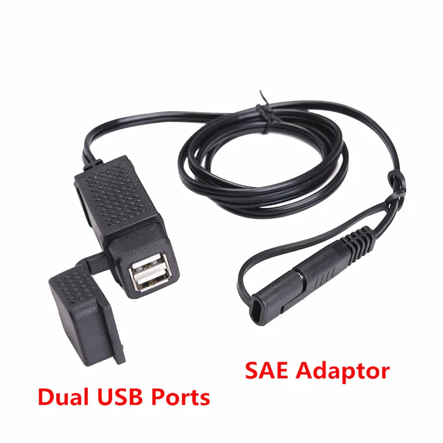 5V 2.1A Dual Ports SAE to USB Cable Adaptor Motorcycle Charger Socket for Cellphone Tablet GPS
5V 2.1A Dual Ports SAE to USB Cable Adaptor Motorcycle Charger Socket for Cellphone Tablet GPS
