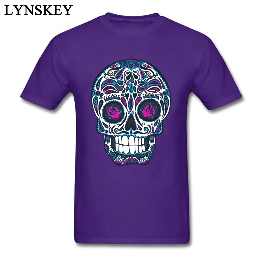 Cotton Boy Short Sleeve T Shirt Design Tops Shirt Cute Geek O Neck Tee Shirt Calavera IV Neon Calavera IV Neon purple