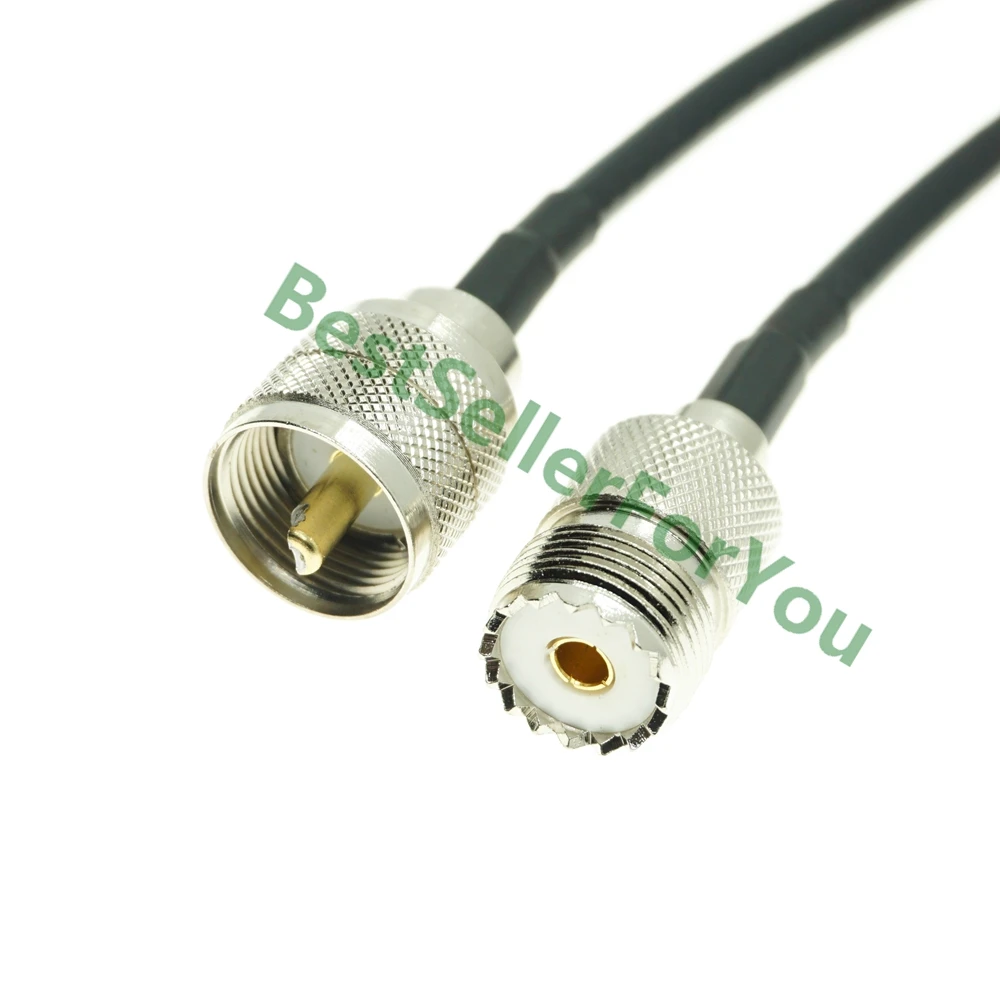 

UHF Male PL259 PL-259 to UHF SO239 SO-239 Female WiFi Radio RG58 Jumper Pigtail Coaxial Cable