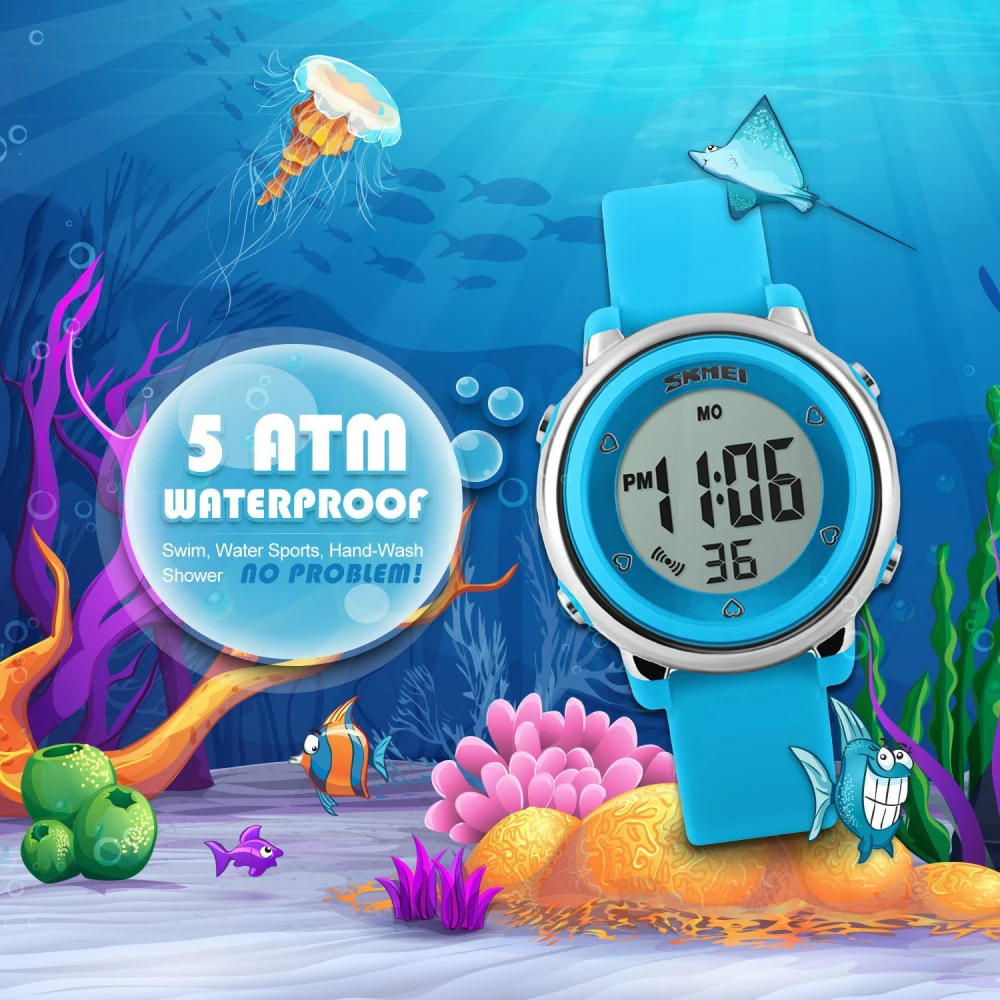SKMEI Creative Sports Watches Children Silicone Strap Waterproof Alarm Watch Kids Back Light Calendar Digital Wristwatches 1100
SKMEI Creative Sports Watches Children Silicone Strap Waterproof Alarm Watch Kids Back Light Calendar Digital Wristwatches 1100