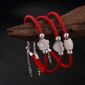 Pure Silver, Tian Yu, White Jade Bead, Plum Blossom Love Shape Lady, This Year Of Life, Red Chain Bracelet Wholesale.
Pure Silver, Tian Yu, White Jade Bead, Plum Blossom Love Shape Lady, This Year Of Life, Red Chain Bracelet Wholesale.