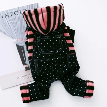 Dog Pet Jumpsuit Dots Dog Pet Clothes Stripe Hood Denim Warm Dog Apparel XS S M L XL
Dog Pet Jumpsuit Dots Dog Pet Clothes Stripe Hood Denim Warm Dog Apparel XS S M L XL