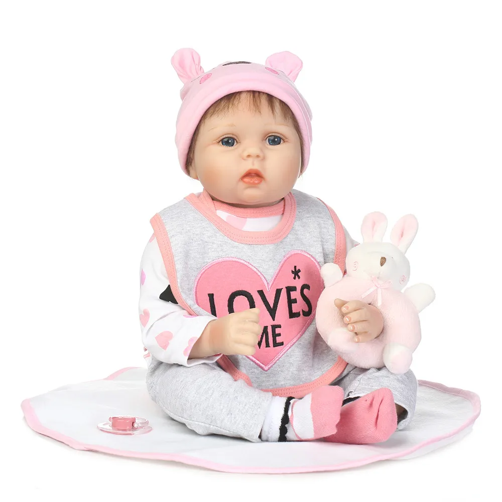 Adorable silicone dolls reborn babies 22"55cm soft body bebe girl reborn alive for children gift play house toys bonecas
Adorable silicone dolls reborn babies 22"55cm soft body bebe girl reborn alive for children gift play house toys bonecas