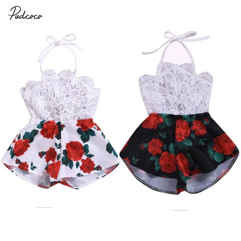 2019 Brand Infant Baby Girl Sleeveless Romper New Fashion Lace Halter Backless Floral Playusit Jumpsuit Outfit Clothes Summer
2019 Brand Infant Baby Girl Sleeveless Romper New Fashion Lace Halter Backless Floral Playusit Jumpsuit Outfit Clothes Summer