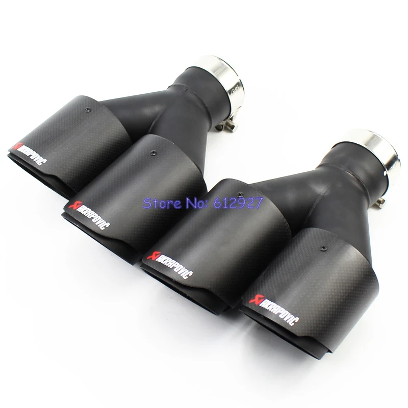 2PCS: Modified Car Exhaust Tip Akrapovic Carbon Fiber Exhaust Muffler Dual Tips Inlet 51mm 54mm 57mm 60mm 63mm Outlet 89mm 101mm
2PCS: Modified Car Exhaust Tip Akrapovic Carbon Fiber Exhaust Muffler Dual Tips Inlet 51mm 54mm 57mm 60mm 63mm Outlet 89mm 101mm