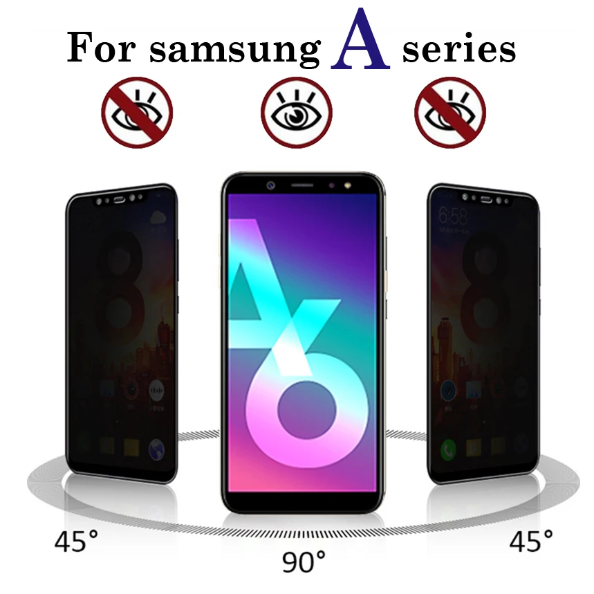 Защита экрана конфиденциальности для samsung a5 2017 a6 2018 стекло a8 a 5 6 8plus 2016 Закаленное