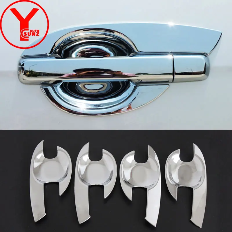 For 2008-2014 Ford Edge ABS Mirror Chrome Rear Tailgate Handle Cover Cap Kit
