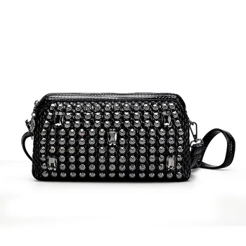 fashion new double pocket bright surface rhinestone rivet shoudler bag summer tide female bag casual messenger bag
fashion new double pocket bright surface rhinestone rivet shoudler bag summer tide female bag casual messenger bag