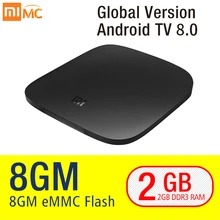 Originele Xiao mi mi tv box 3 Smart 4K ultra HD 2G 8G android 8.0 Movie wifi google Cast Netflix Red Bull Media Speler Set-top Box(China)