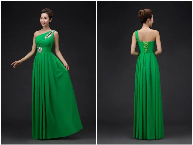 DongCMY 2017 new long design Evening dress party one shoulder vestido longo Lace-up plus size formal CG002 18