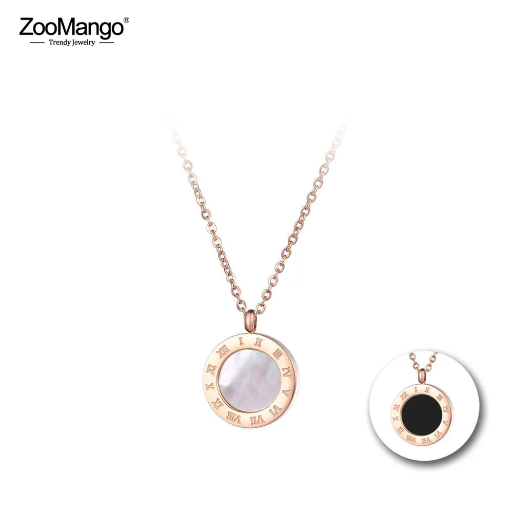 ZooMango Roman Numerals Black White Shell Pendant Necklaces Wedding Jewelry Stainless Steel Chokers Necklace For Women ZN18019
ZooMango Roman Numerals Black White Shell Pendant Necklaces Wedding Jewelry Stainless Steel Chokers Necklace For Women ZN18019