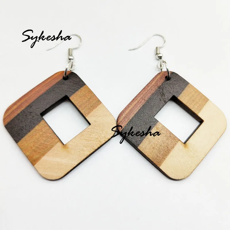 2019 Hot Thick High Quality Exaggerated Statement Earrings Natural Wood Geometric Square Round Wood Drop Earrings Women Jewelry
2019 Hot Thick High Quality Exaggerated Statement Earrings Natural Wood Geometric Square Round Wood Drop Earrings Women Jewelry