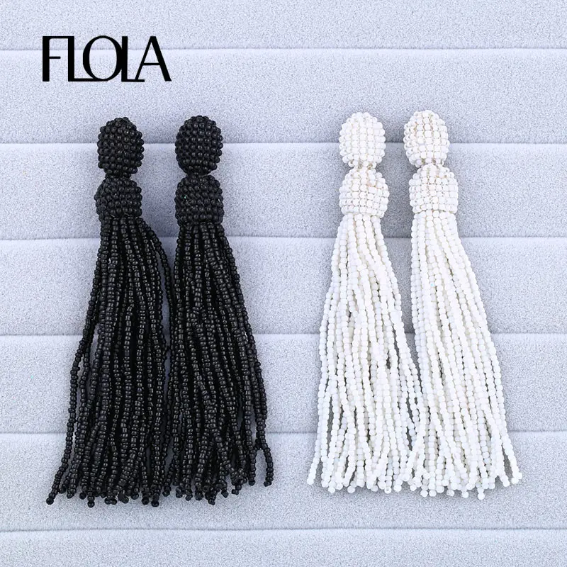 FLOLA 2019 Seed Beads Long Tassel Earrings Handmade Weaving Drop Earrings Boho Statement Fashion Jewelry Ethnic ersm97
FLOLA 2019 Seed Beads Long Tassel Earrings Handmade Weaving Drop Earrings Boho Statement Fashion Jewelry Ethnic ersm97