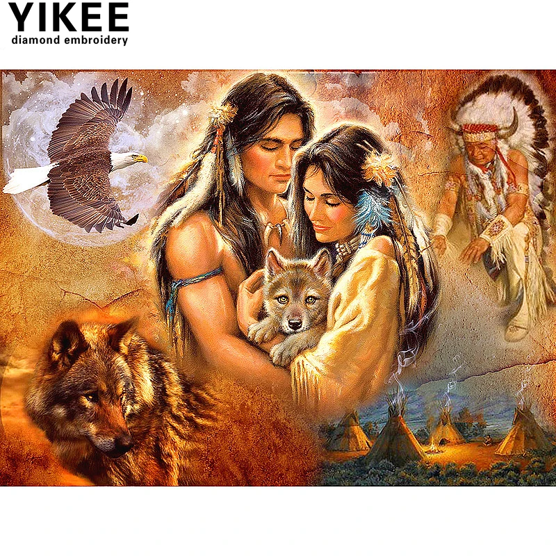 diamond painting wolf&eagle,full square,5d diy, diamond embroidery indian and wolf
diamond painting wolf&eagle,full square,5d diy, diamond embroidery indian and wolf
