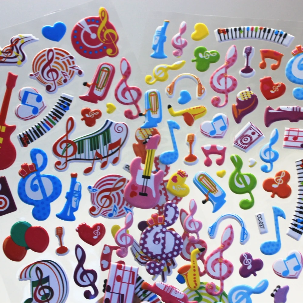 2 Sheets cute musical note Diary Decoration Kids Scrapbooking Bubble Stickers 3D popular stickers Baby Gift Children Toys
2 Sheets cute musical note Diary Decoration Kids Scrapbooking Bubble Stickers 3D popular stickers Baby Gift Children Toys