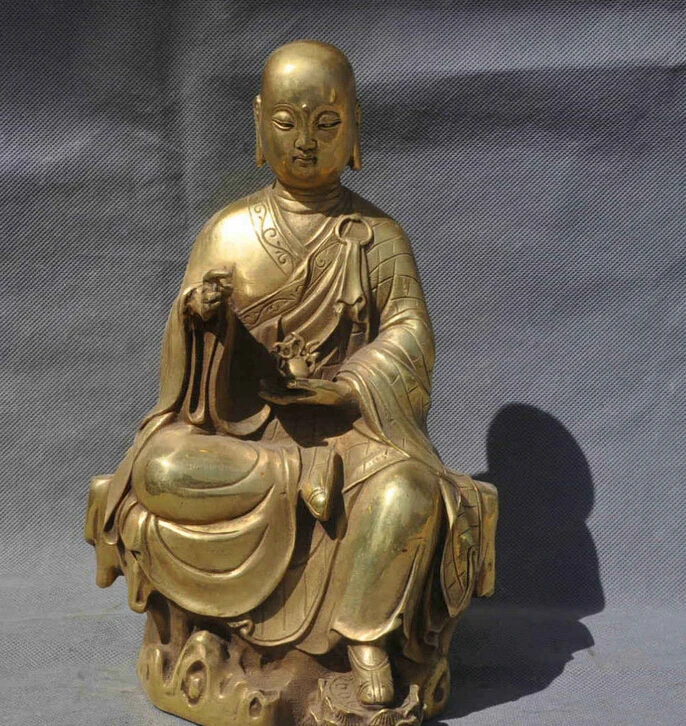 xd 002306 10' Old China Tang Bronze Buddhism Eminent Monk Xuanzang Jizo Sculpture Statue
xd 002306 10' Old China Tang Bronze Buddhism Eminent Monk Xuanzang Jizo Sculpture Statue