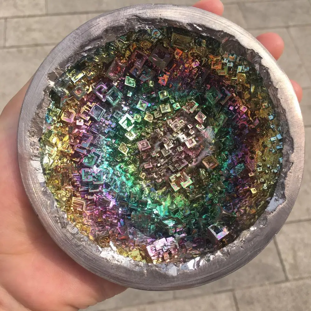 

Beautiful Natural Bismuth Ore Intact Bowl Shape Stone Mineral Specimen Rainbow Colorful Decoration