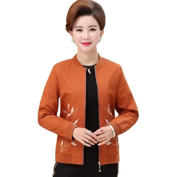 2018 Middle Aged Women O-Neck Full Sleeve Slim Jacket Coat Female Spring Autumn Floral Embroidered Plus Size Outwear Tops F507
2018 Middle Aged Women O-Neck Full Sleeve Slim Jacket Coat Female Spring Autumn Floral Embroidered Plus Size Outwear Tops F507
