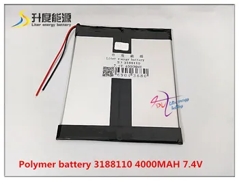 7.4V 4000mAh 3188110 Polymer lithium ion / Li-ion battery for tablet pc cell phone speaker POWER BANK
7.4V 4000mAh 3188110 Polymer lithium ion / Li-ion battery for tablet pc cell phone speaker POWER BANK