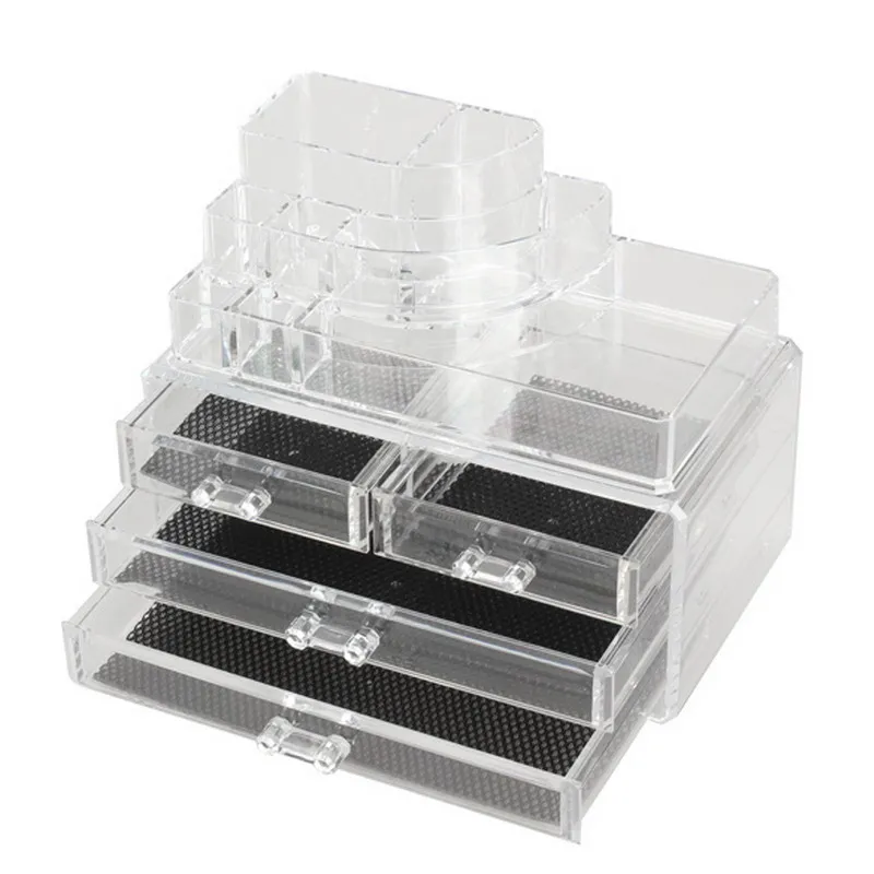Portable Makeup Tool Kit Transparent Cosmetic Organizer Acrylic Clear Case Jewellery Makeup case Draws Storage Holder box
Portable Makeup Tool Kit Transparent Cosmetic Organizer Acrylic Clear Case Jewellery Makeup case Draws Storage Holder box