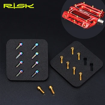 8pcs/set Risk M4x8mm Titanium Pedal Bolts For Mountain Road Bike Anti-Slip Lightweight Bike XC AM Downhill DH Pedal Screws
8pcs/set Risk M4x8mm Titanium Pedal Bolts For Mountain Road Bike Anti-Slip Lightweight Bike XC AM Downhill DH Pedal Screws