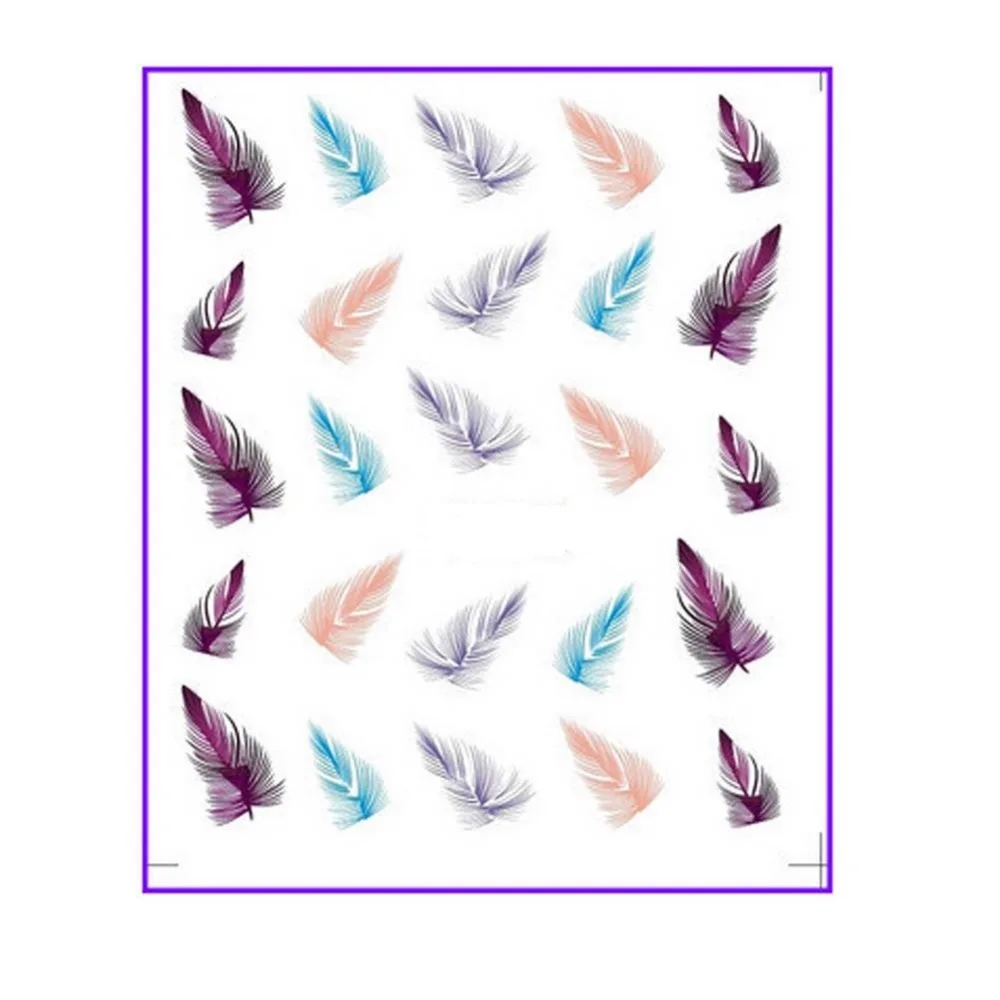 2016 New Fashion Women Nail Art Stickers With Colorful Feather Full Cover Water Transfers DIY Nail Beauty Decal Accessories
2016 New Fashion Women Nail Art Stickers With Colorful Feather Full Cover Water Transfers DIY Nail Beauty Decal Accessories
