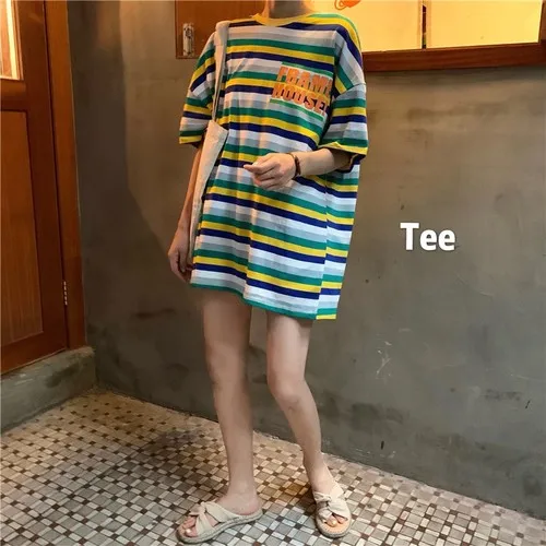 Colorful Striped Letter Printed Causal Basic Fashion 2019 Summer New Arrival Hot Sale Oversize All Match Cute Female Women Tees
Colorful Striped Letter Printed Causal Basic Fashion 2019 Summer New Arrival Hot Sale Oversize All Match Cute Female Women Tees