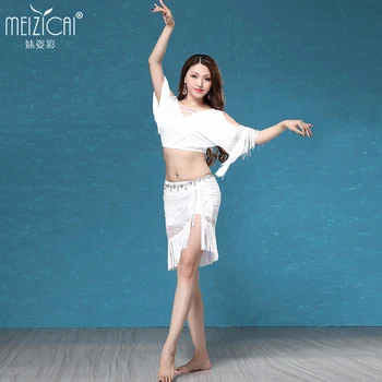 Professional women belly dance clothes top+skirt 2pcs belly dance set for girls dance suit T4062
Professional women belly dance clothes top+skirt 2pcs belly dance set for girls dance suit T4062