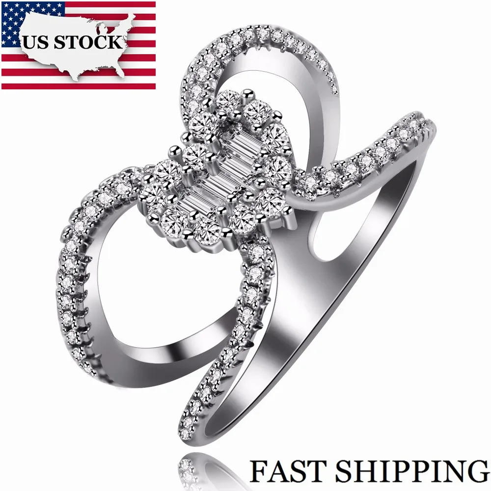 US STOCK Uloveido Silver Color Cubic Zirconia Stone Statement Ring, 4 Tone Curving Love Heart Jewelry Ring for Women Girl RA019
US STOCK Uloveido Silver Color Cubic Zirconia Stone Statement Ring, 4 Tone Curving Love Heart Jewelry Ring for Women Girl RA019