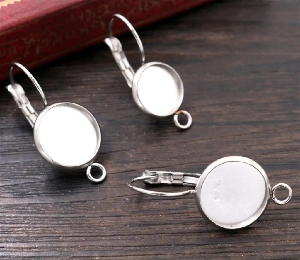 ( No Fade ) 12mm 10pcs Stainless Steel one Loop French Lever Back Earrings Blank/Base,Fit 12mm Glass Cabochons,Buttons-R2-44
( No Fade ) 12mm 10pcs Stainless Steel one Loop French Lever Back Earrings Blank/Base,Fit 12mm Glass Cabochons,Buttons-R2-44