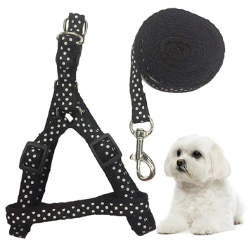 Pet Harness Leash Set Puppy Cat Vest Harness Collar For Chihuahua Pug Bulldog Cat Dot Print Portable Dog Walking Leash Pet Leash 
Pet Harness Leash Set Puppy Cat Vest Harness Collar For Chihuahua Pug Bulldog Cat Dot Print Portable Dog Walking Leash Pet Leash