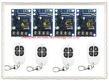 New DC12--48V 12V 24V 36V 48V 1CH 10A RF Wireless Remote Controller Relay Switch System 4 Receiver& 4Transmitter Light ON OFF
New DC12--48V 12V 24V 36V 48V 1CH 10A RF Wireless Remote Controller Relay Switch System 4 Receiver& 4Transmitter Light ON OFF