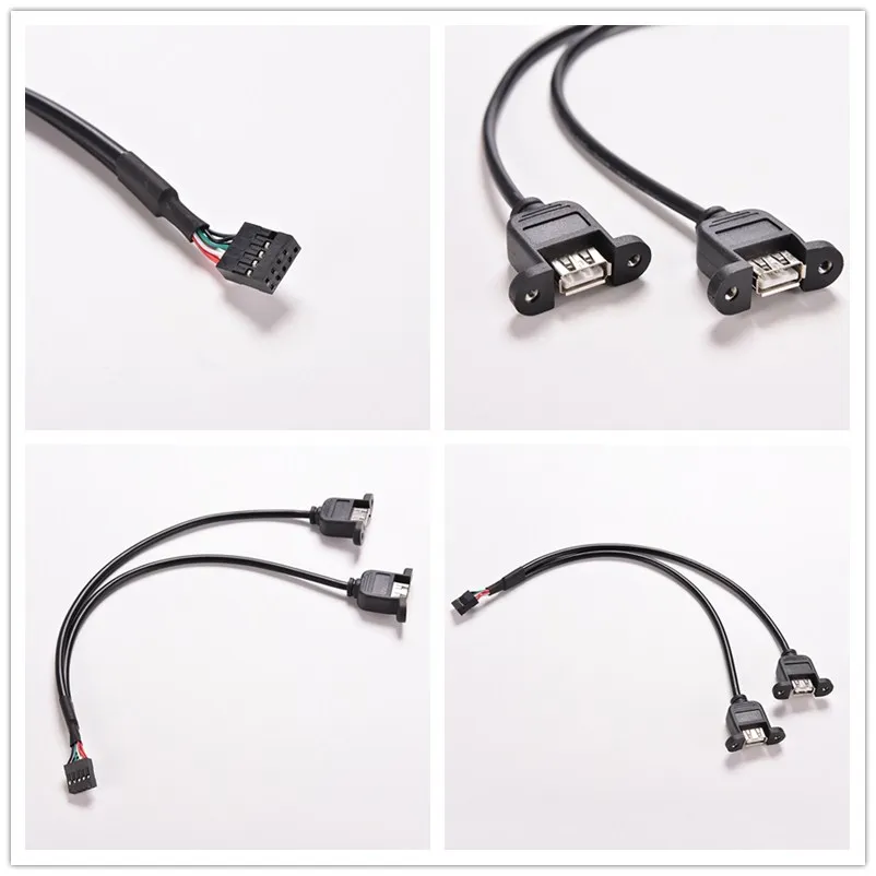 1Pcs High Speed 30cm/1FT 2 Dual Port USB A Female to Internal 9 Pin Header Adapter PCB Motherboard Cable for PC MainBoard
1Pcs High Speed 30cm/1FT 2 Dual Port USB A Female to Internal 9 Pin Header Adapter PCB Motherboard Cable for PC MainBoard