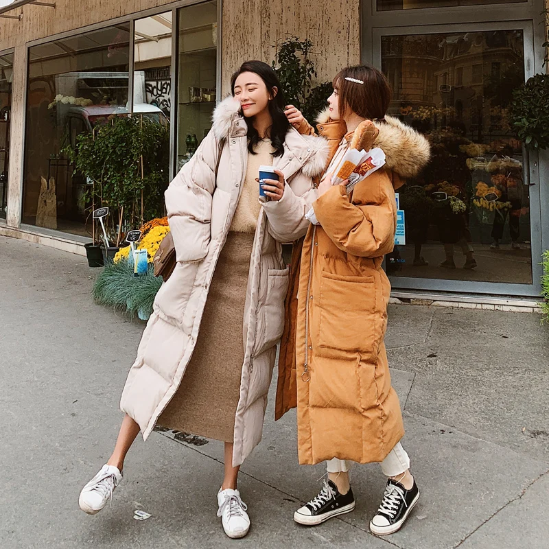 Oversized fur collar Cotton coat winter down parkas womens thicken warm down cotton coats female hooded solid Long down jackets
Oversized fur collar Cotton coat winter down parkas womens thicken warm down cotton coats female hooded solid Long down jackets